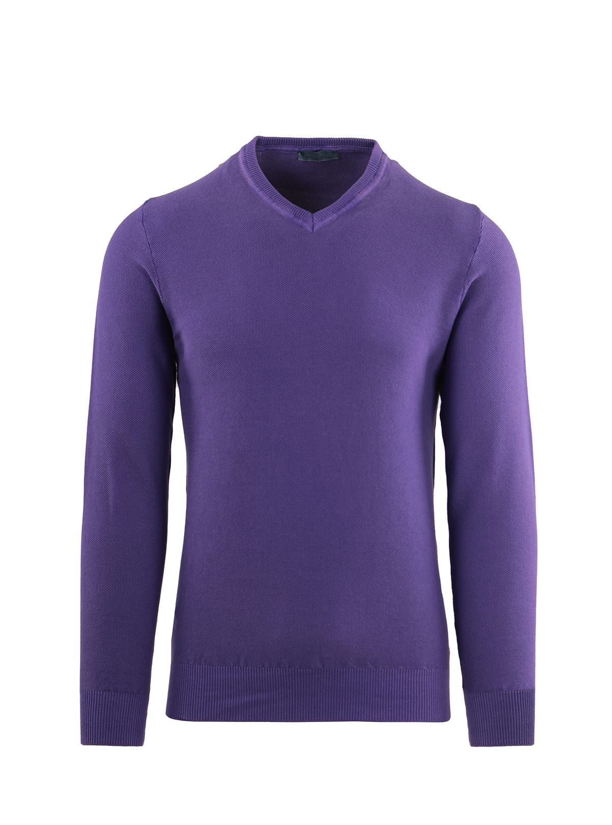LONG SLEEVE PULLOVER WITH RICE GRAIN STITCH