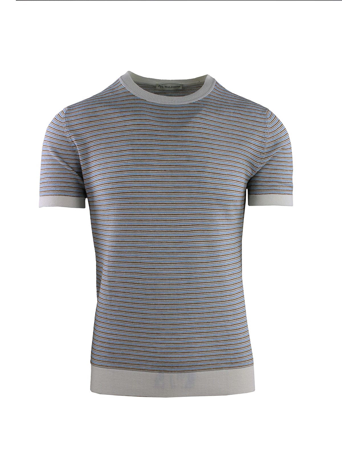CREW NECK HALF SLEEVES STRIPES LINK WORKING