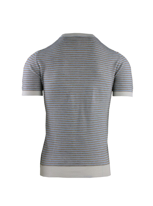 CREW NECK HALF SLEEVES STRIPES LINK WORKING