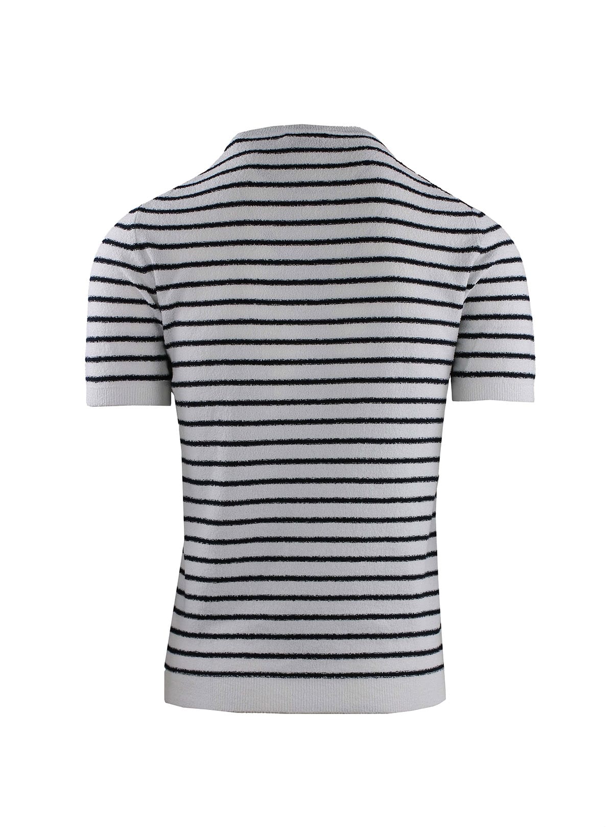 STRIPED SHORT SLEEVE CREW NECK IN SPONGE