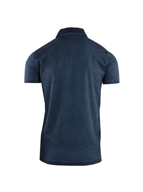 Polo tričko s krátkym rukávom v chladne farbenom jersey