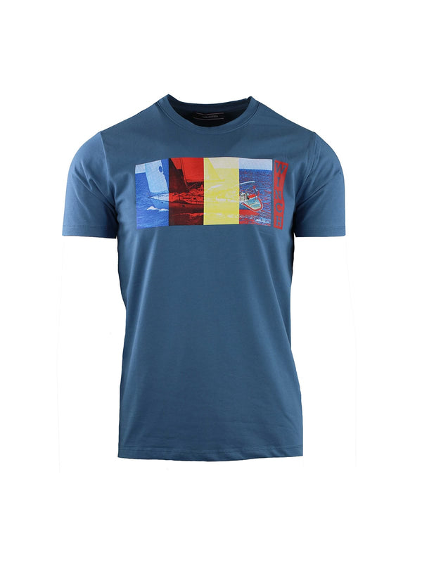 T-SHIRT IN JERSEY WITH SAIL PRINT
