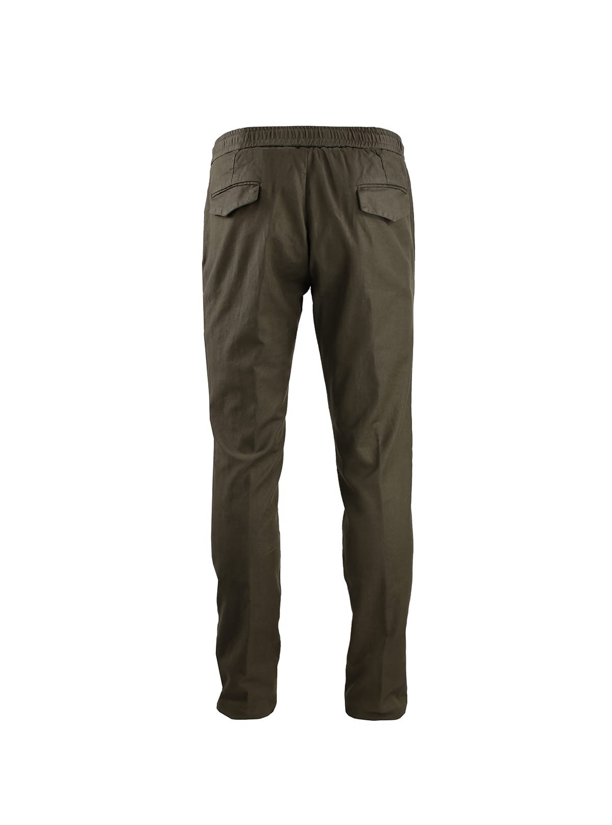 TROUSERS WITH DRAWSTRING IN HERRINGBONE FABRIC