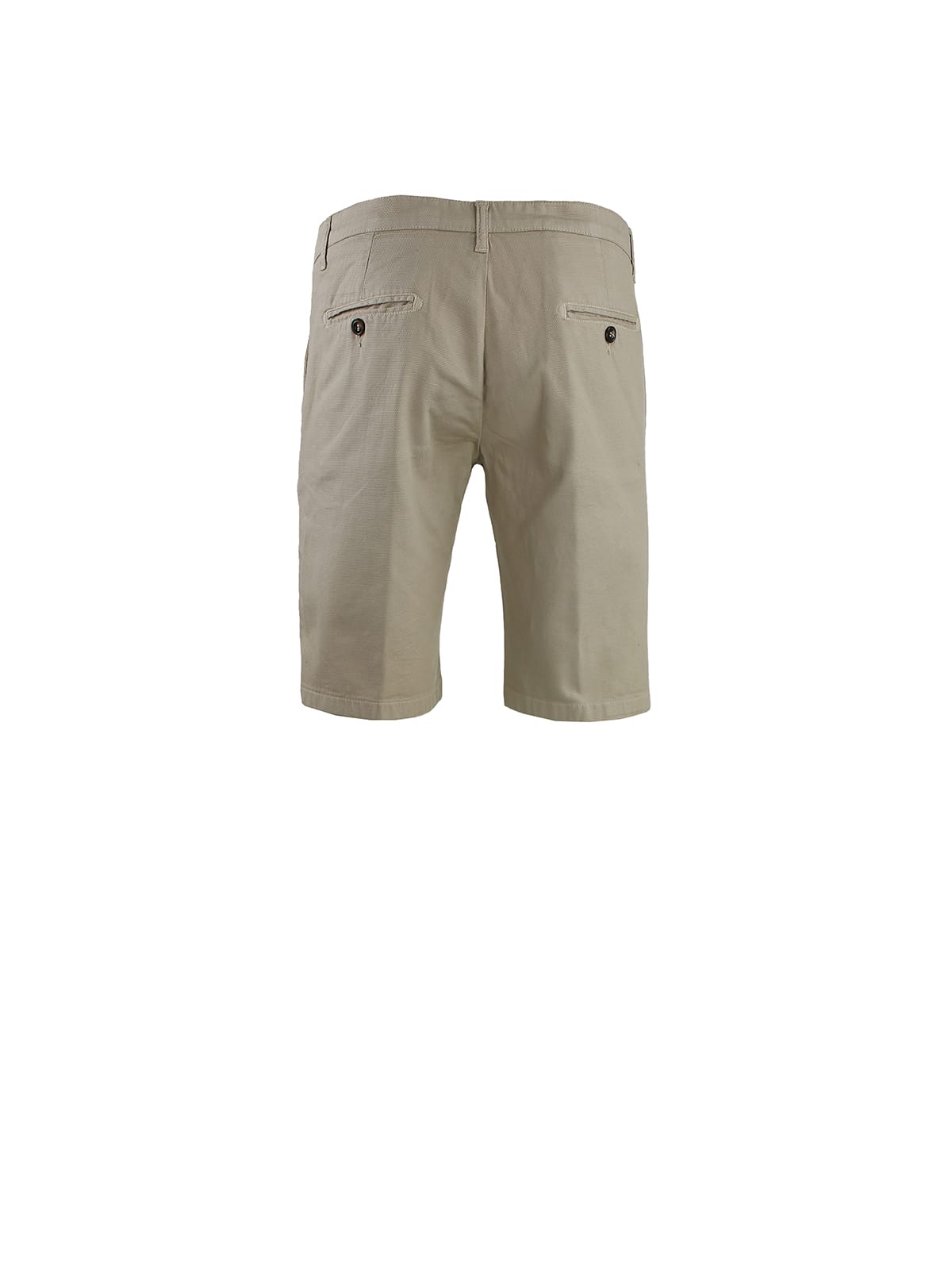 TEXTURED COTTON BERMUDA SHORTS