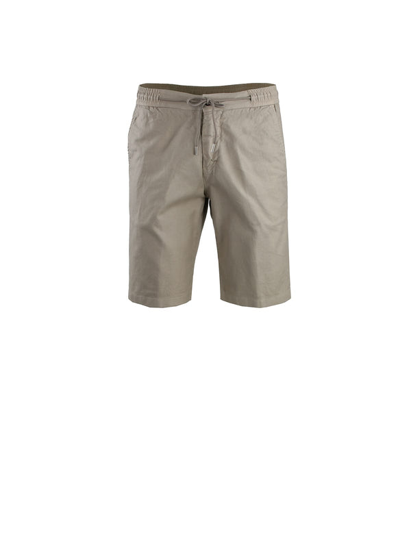 BERMUDA WITH DRAWSTRING IN SPINED FABRIC