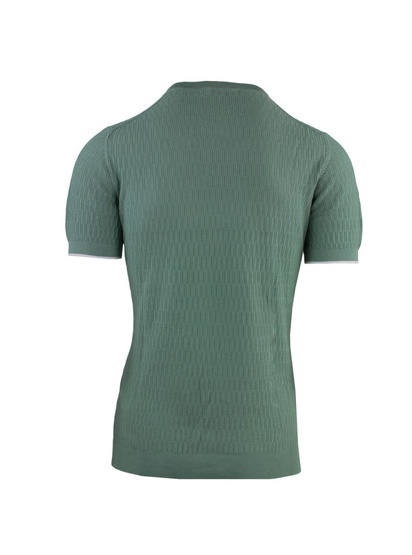 LINKS RIBBED SHORT SLEEVE CREW NECK