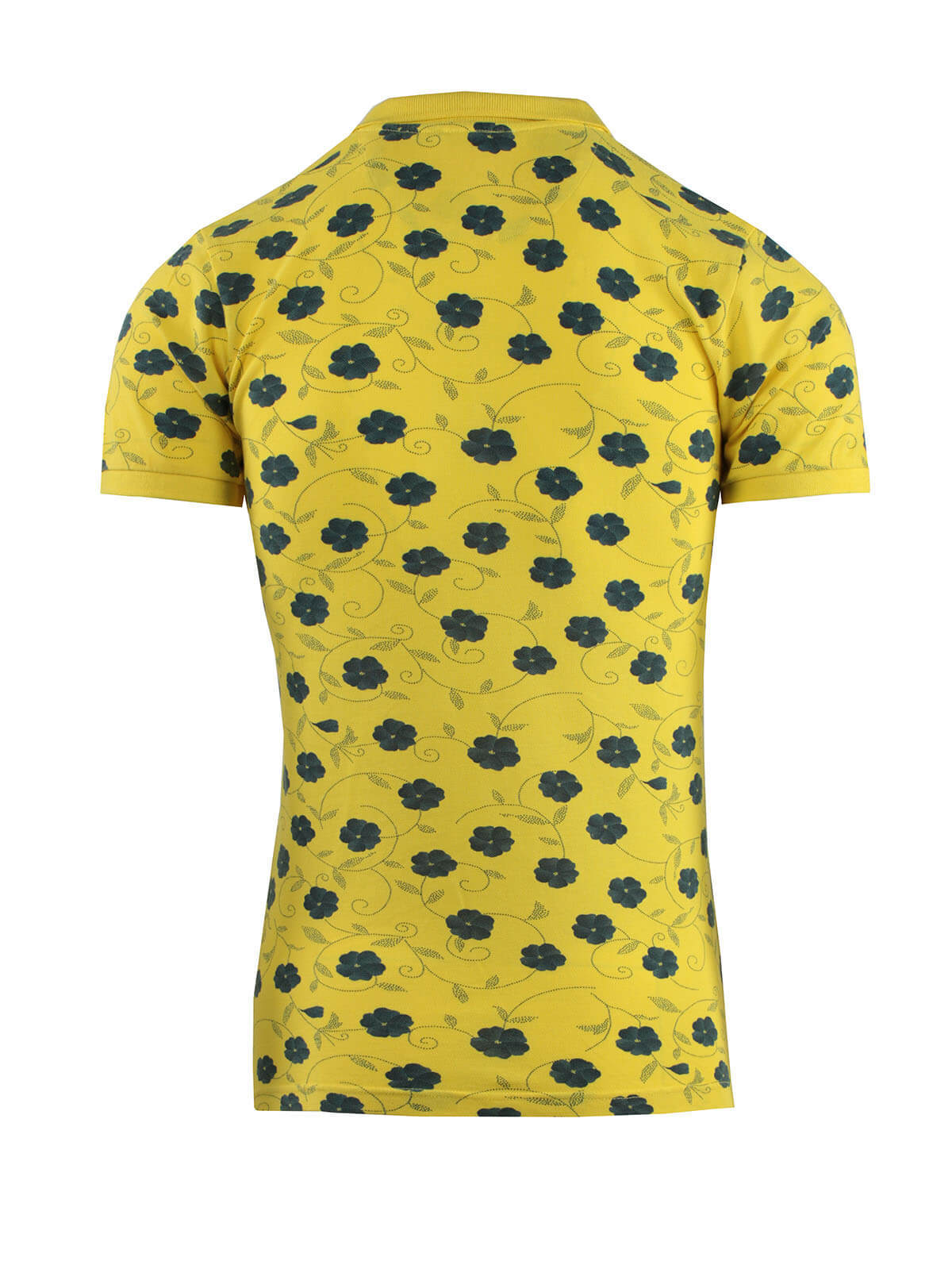 STONE WASHED PRINTED PIQUET POLO