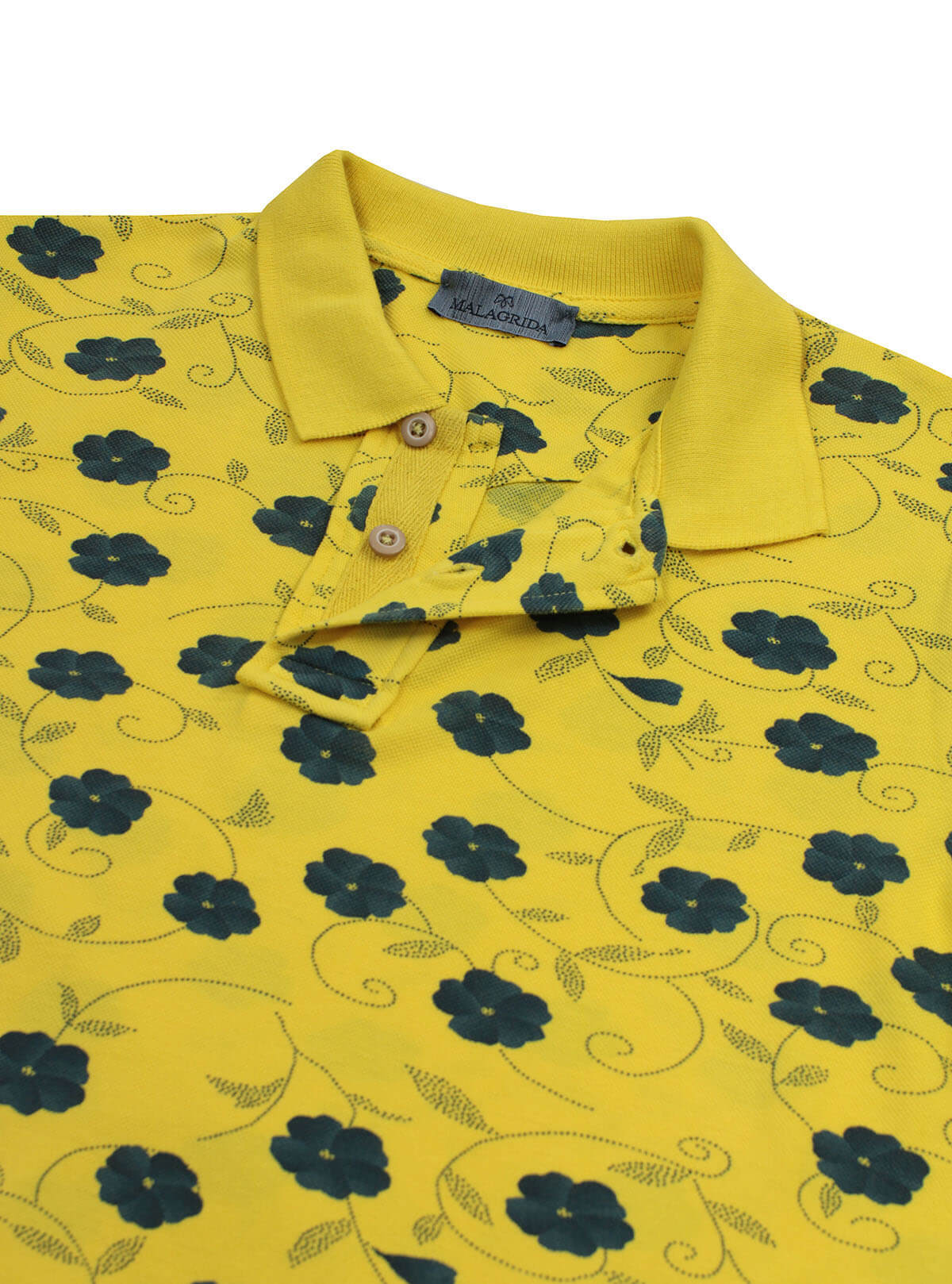 STONE WASHED PRINTED PIQUET POLO