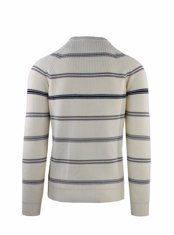 ENGLISH CREW NECK SWEATER WITH STRIPES