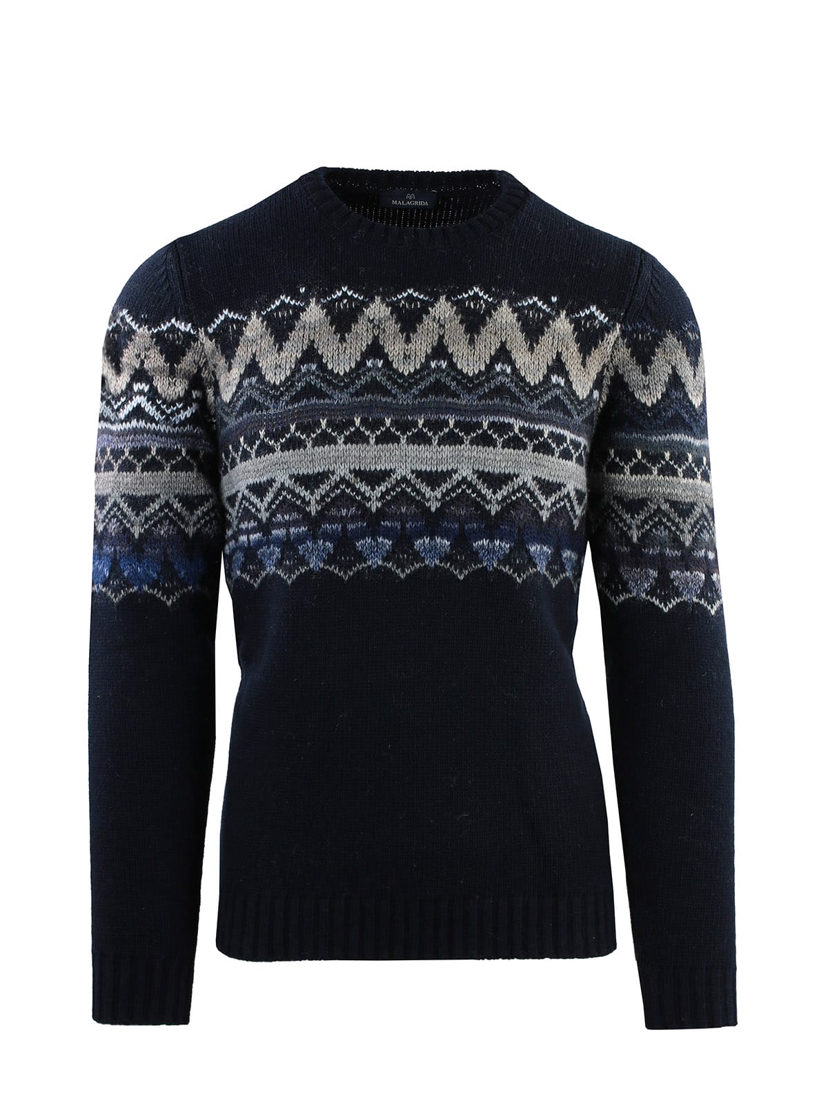 GRADIENT JACQUARD CREW NECK