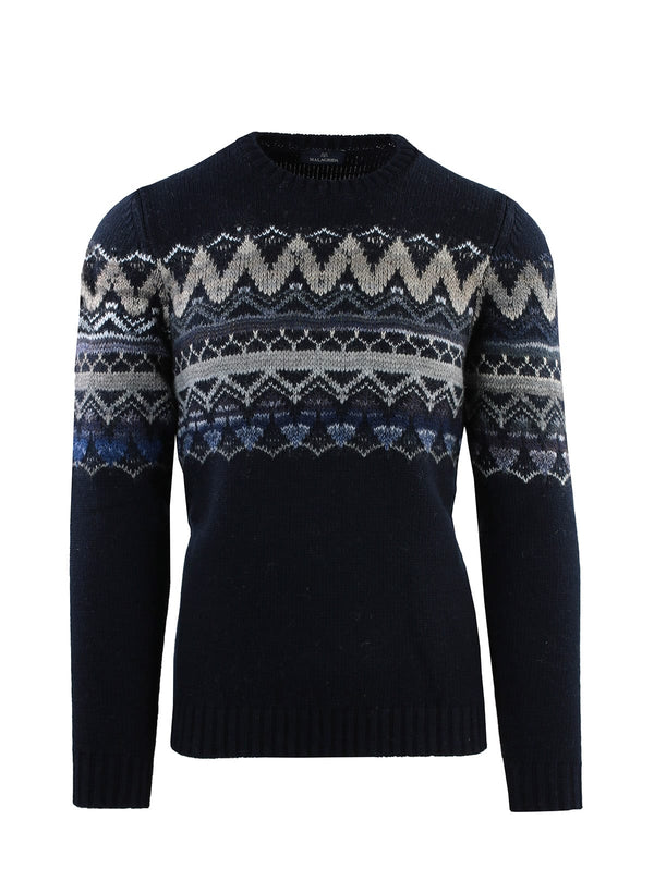 GRADIENT JACQUARD CREW NECK