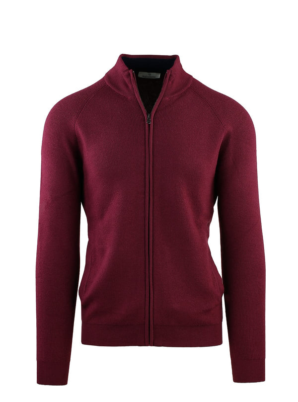 JACKET WITH ZIP ENGLISH KNIT WORK