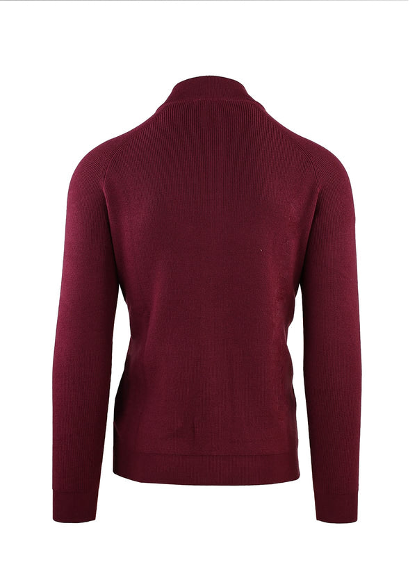 JACKET WITH ZIP ENGLISH KNIT WORK