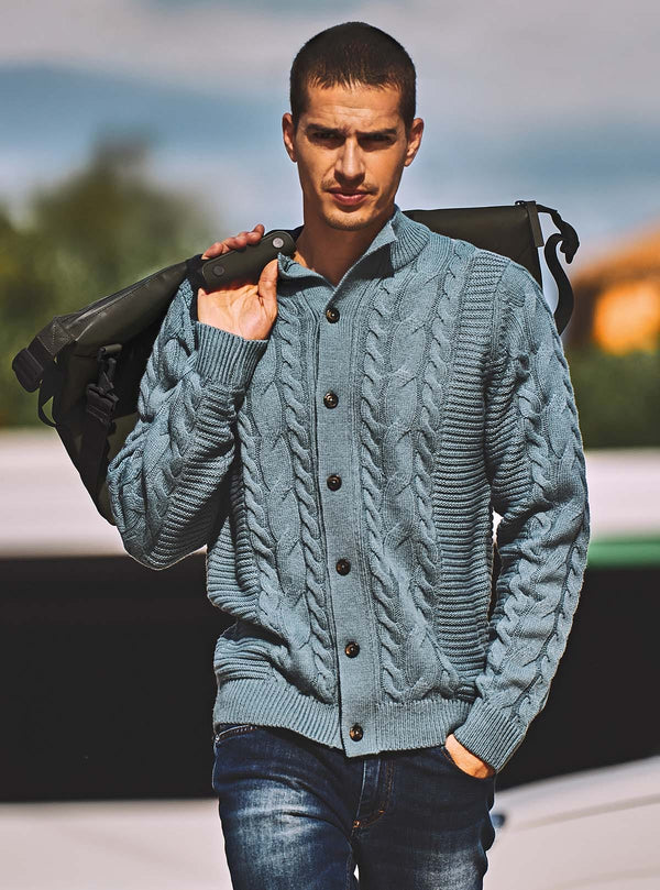 JACKET WITH BUTTONS AND BRAIDED WORK