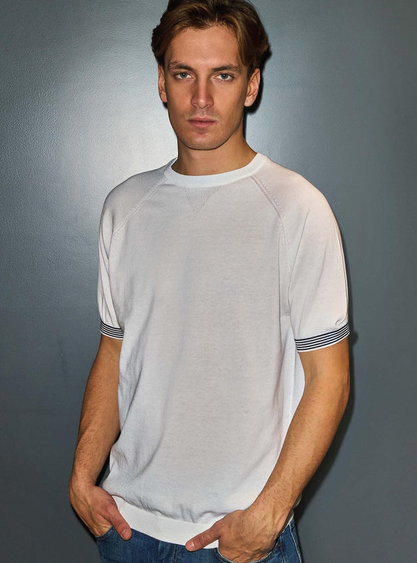 CREW NECK RIBBED WITH RAGLAN SLEEVE