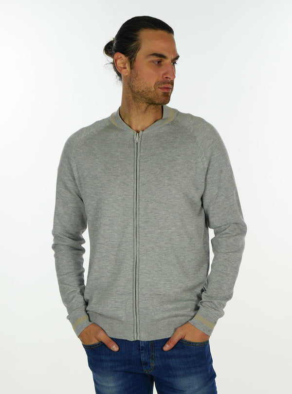 BOMBER WITH ZIP AND RAGLAN SLEEVES
