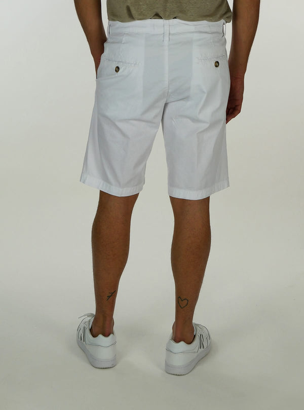 CHECKERED FABRIC BERMUDA SHORTS