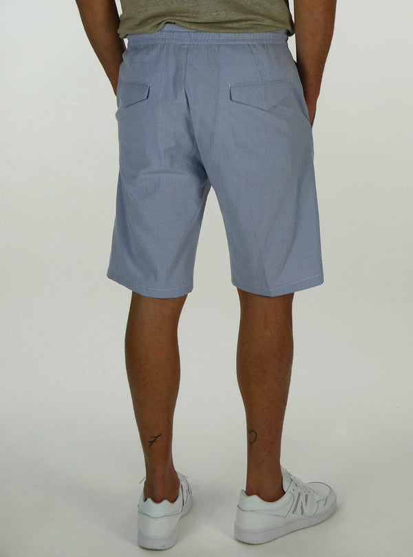 THIN STRIPED BERMUDA SHORTS WITH DRAWSTRING
