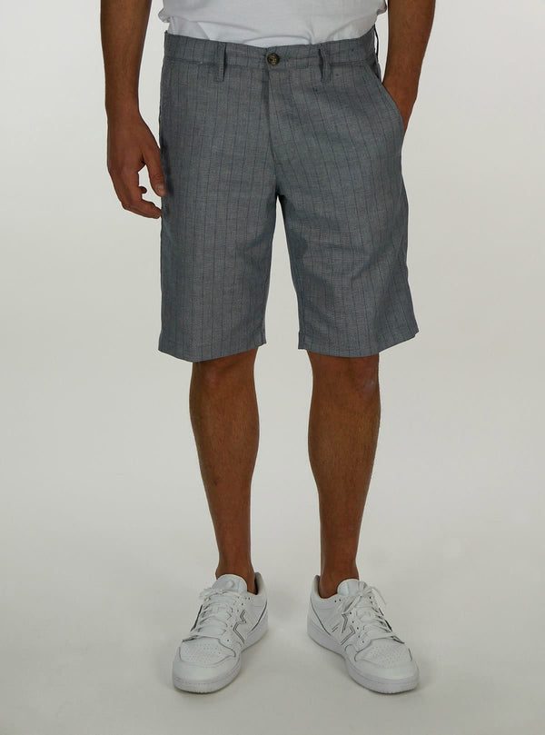 PINSTRIPE FABRIC BERMUDA SHORTS