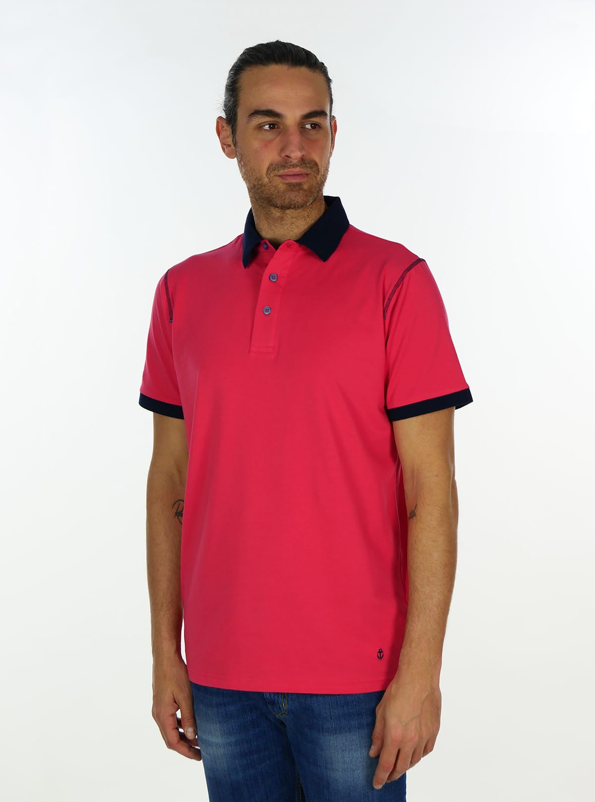 Polo majica s kratkimi rokavi z kontrasti