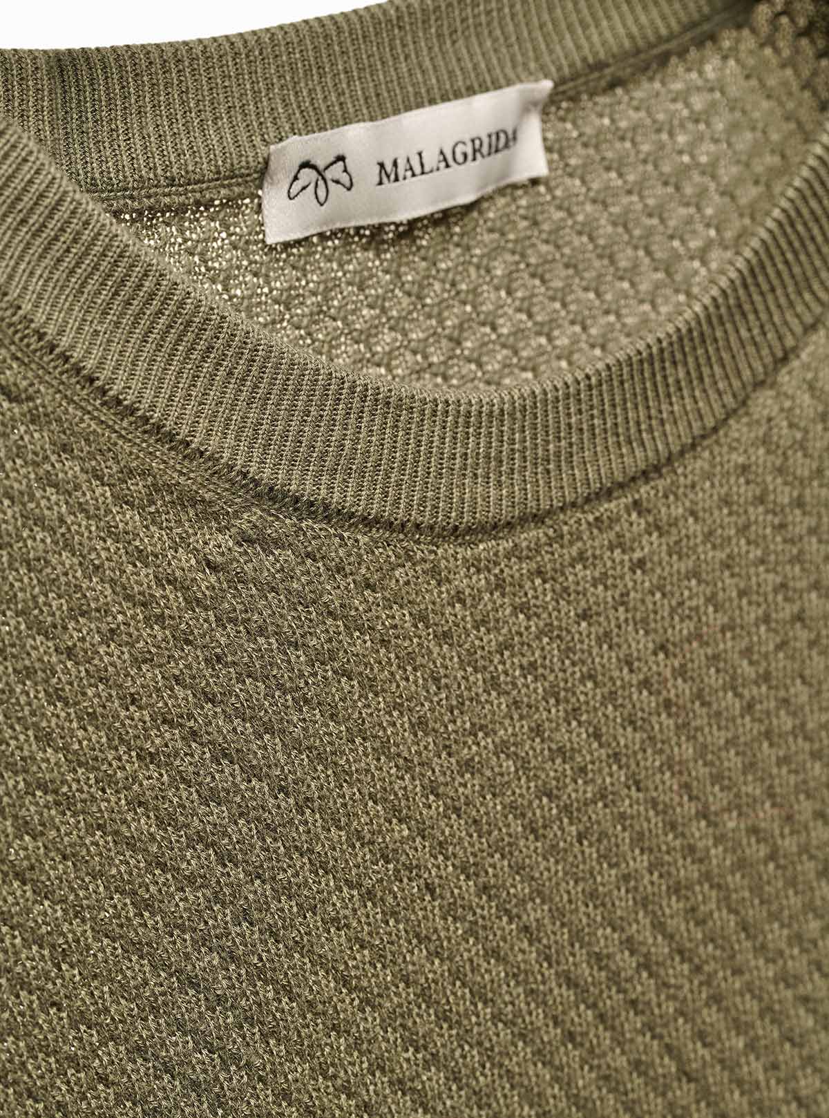 HALF-SLEEVE CREW NECK POPCORN WORK