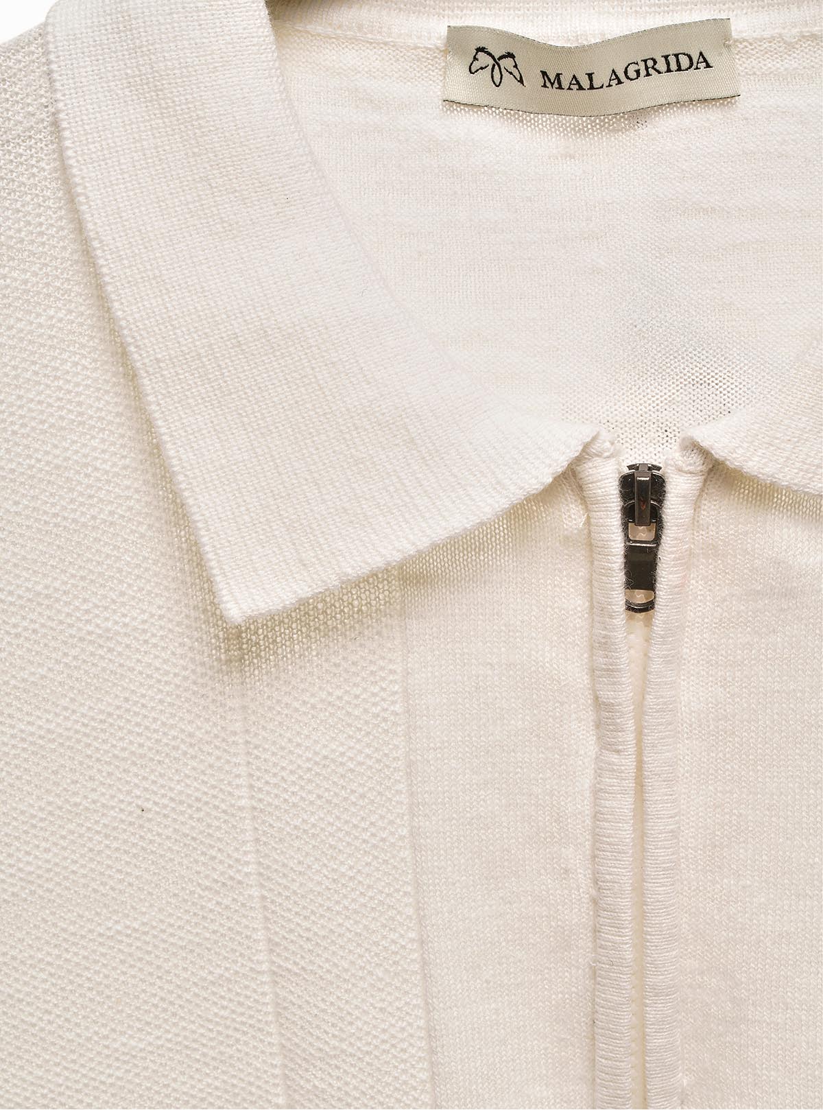 SHORT SLEEVE POLO WITH ZIP AND WORKED STRIPES