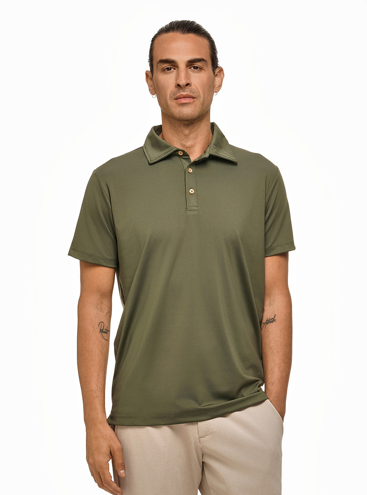SHORT SLEEVE POLO SHIRT WITH TECHNICAL FABRIC