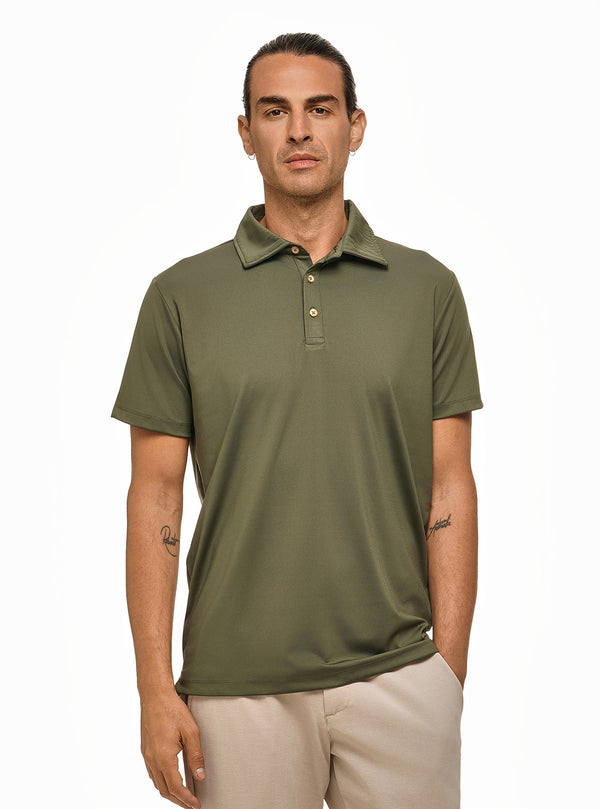 SHORT SLEEVE POLO SHIRT WITH TECHNICAL FABRIC