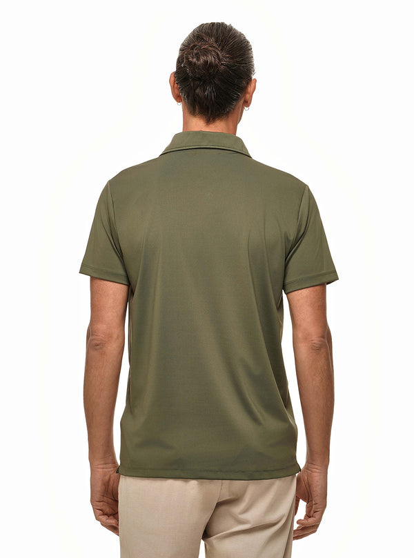 SHORT SLEEVE POLO SHIRT WITH TECHNICAL FABRIC