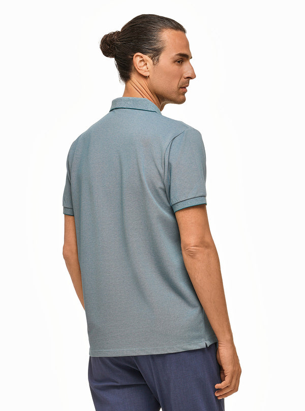 POLO A MEZZA MANICA IN PIQUET OXFORD