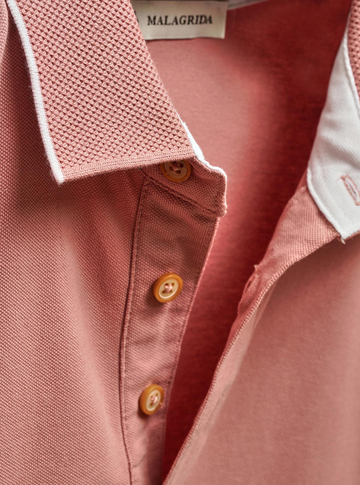 SHORT SLEEVE PIQUET POLO WITH WORKED COLLAR