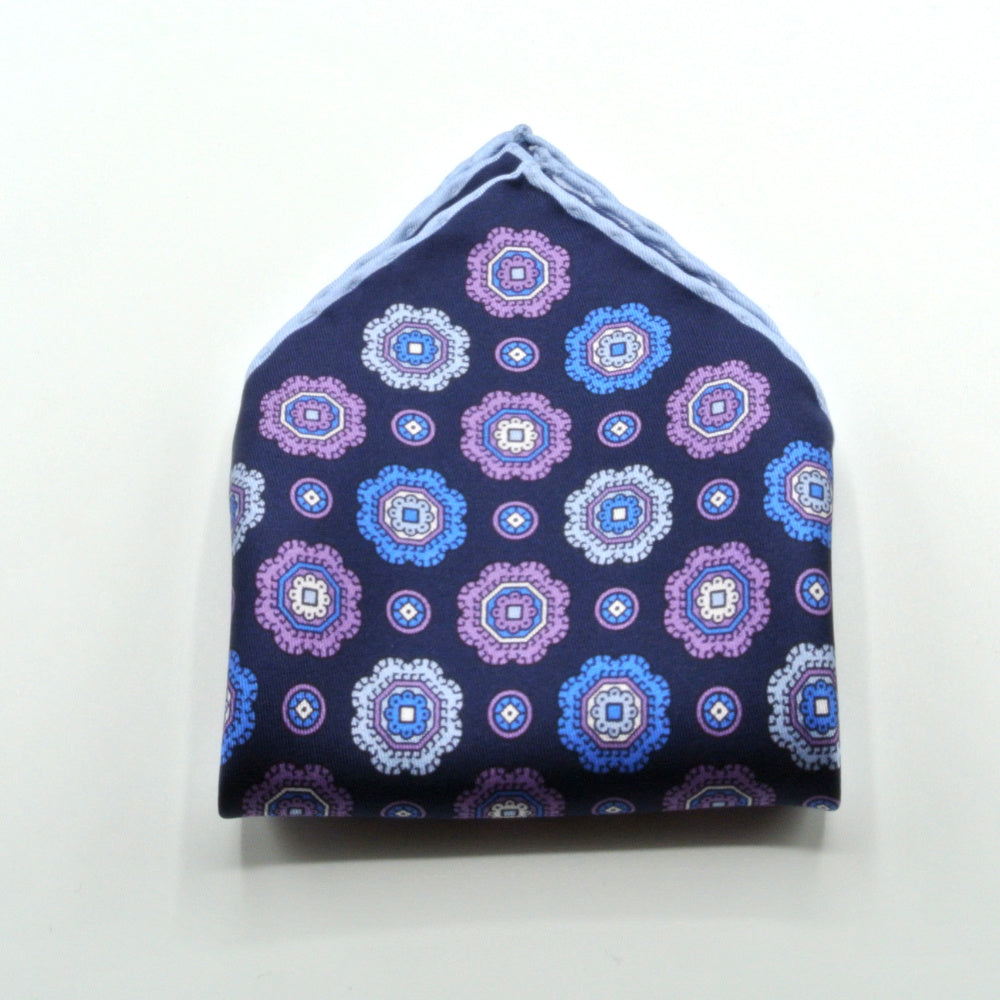 Pochette en soie pure lilas