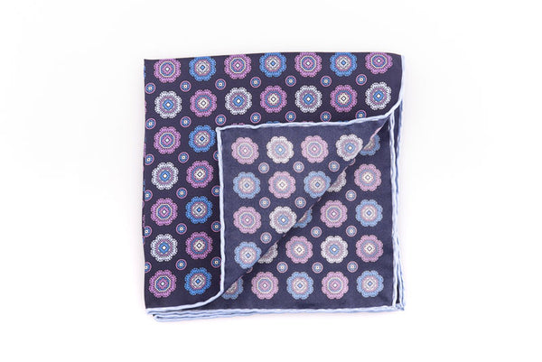 Pochette in pura seta lilla