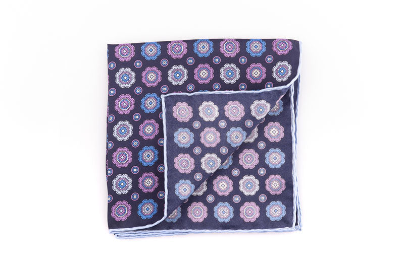 Lilac pure silk clutch