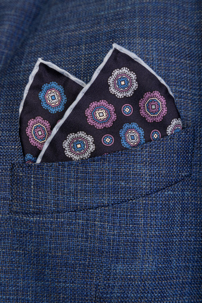Pochette en soie pure lilas