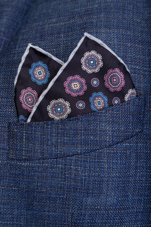 Pochette en soie pure lilas