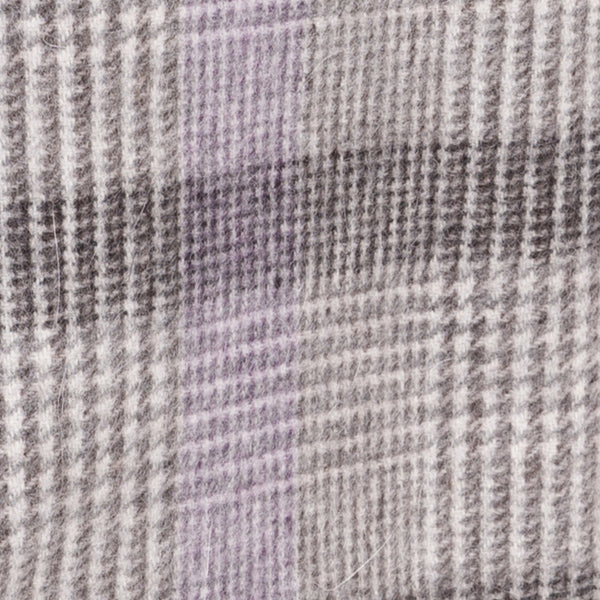 Check wool blend scarf