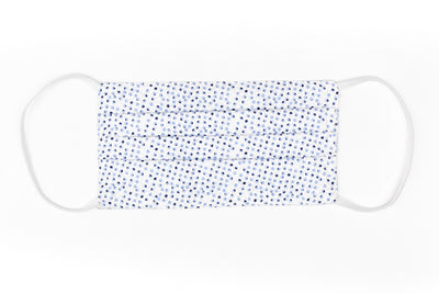 White mask with light blue pattern