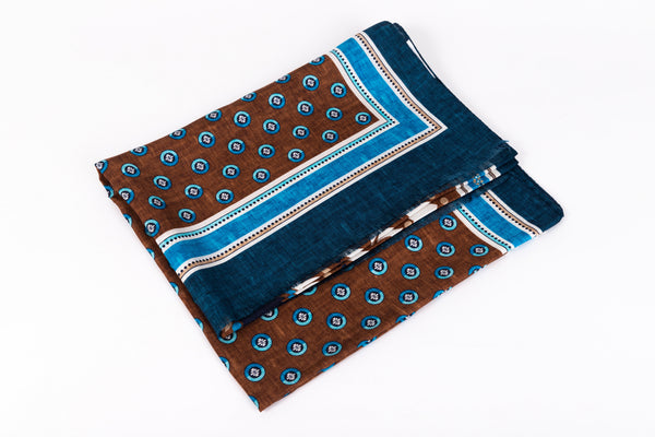 Brown silk scarf