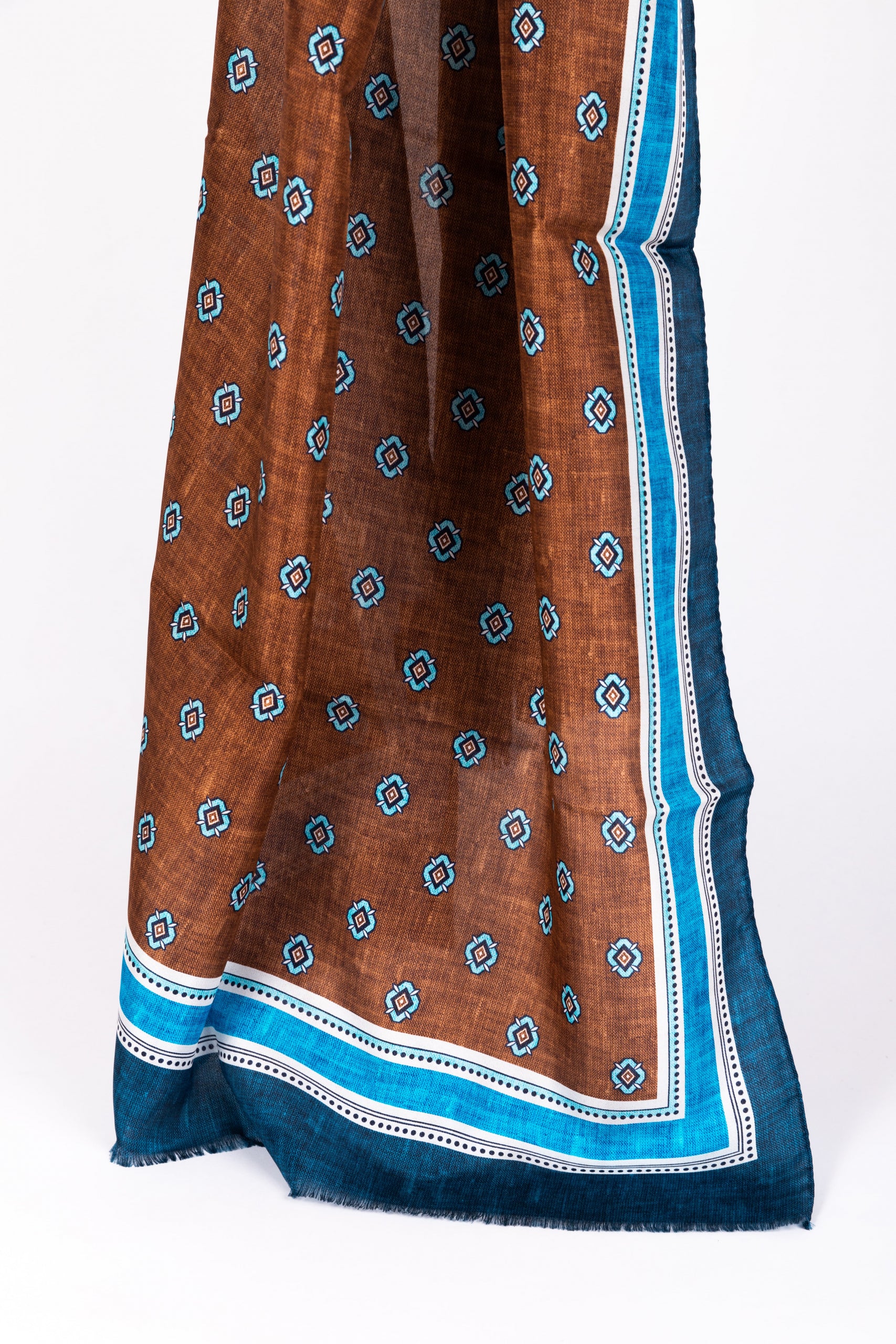 Brown silk scarf