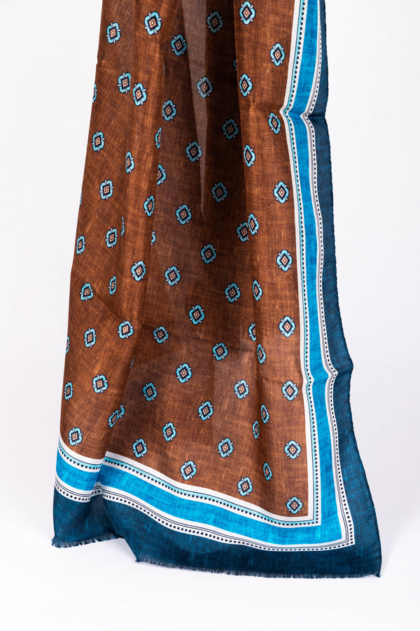 Brown silk scarf