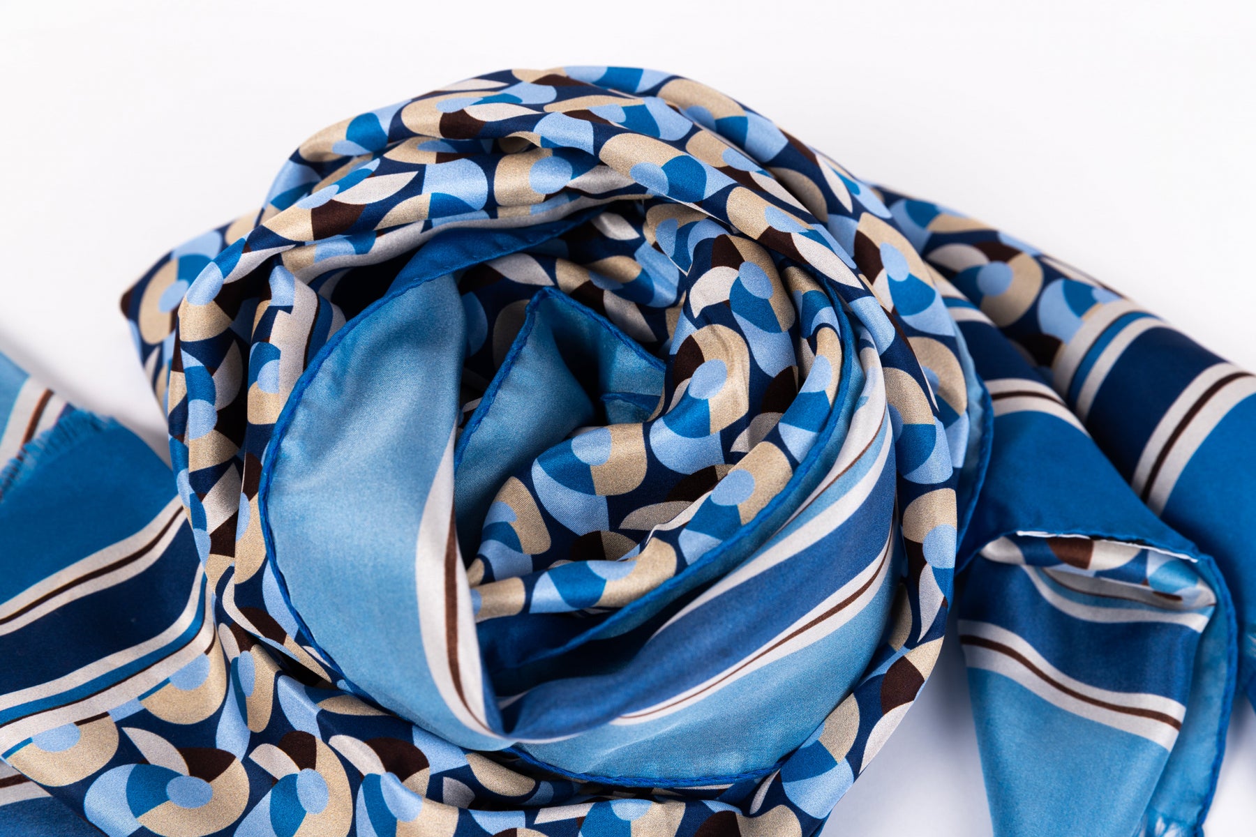 Blue silk scarf