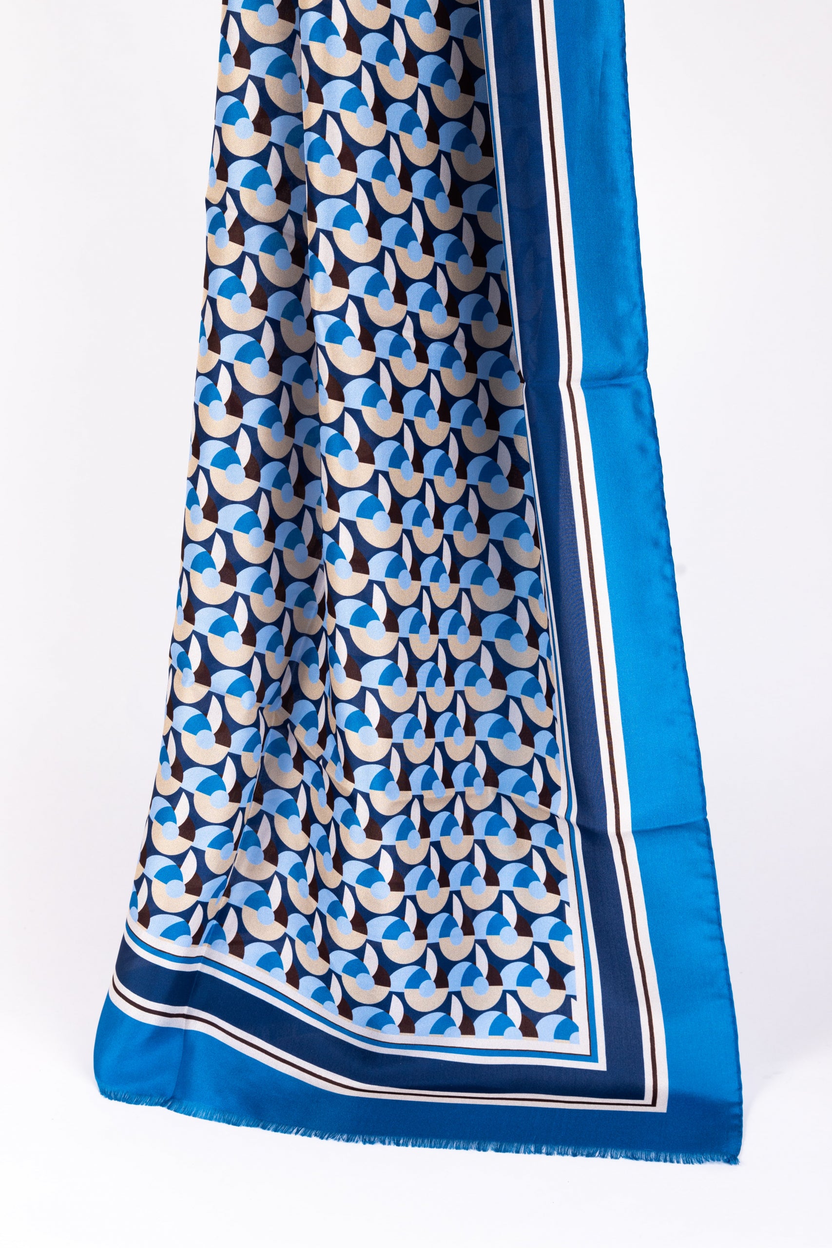 Blue silk scarf