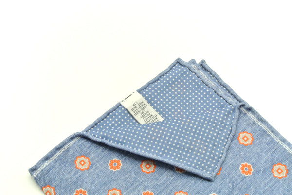 Denim pure silk clutch