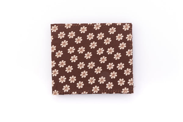 Brown silk card holder
