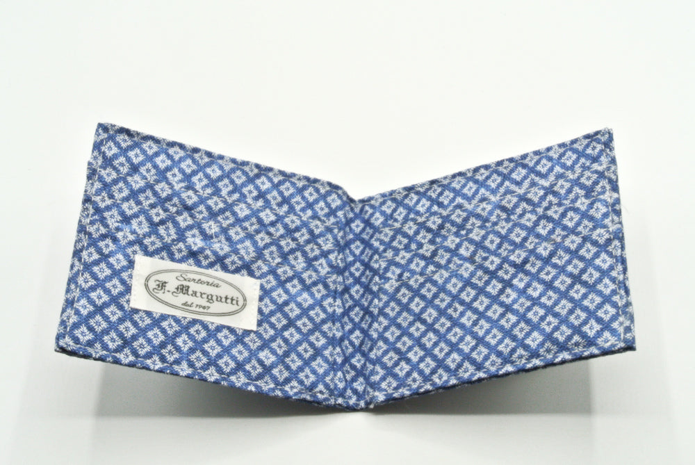 Light blue pure silk card holder