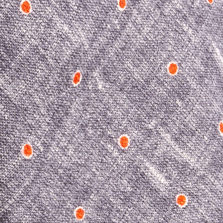 Pure silk tie with red polka dots