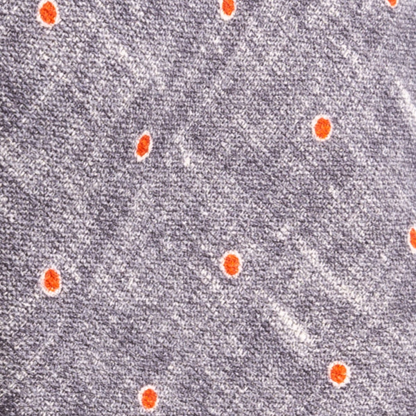 Pure silk tie with red polka dots