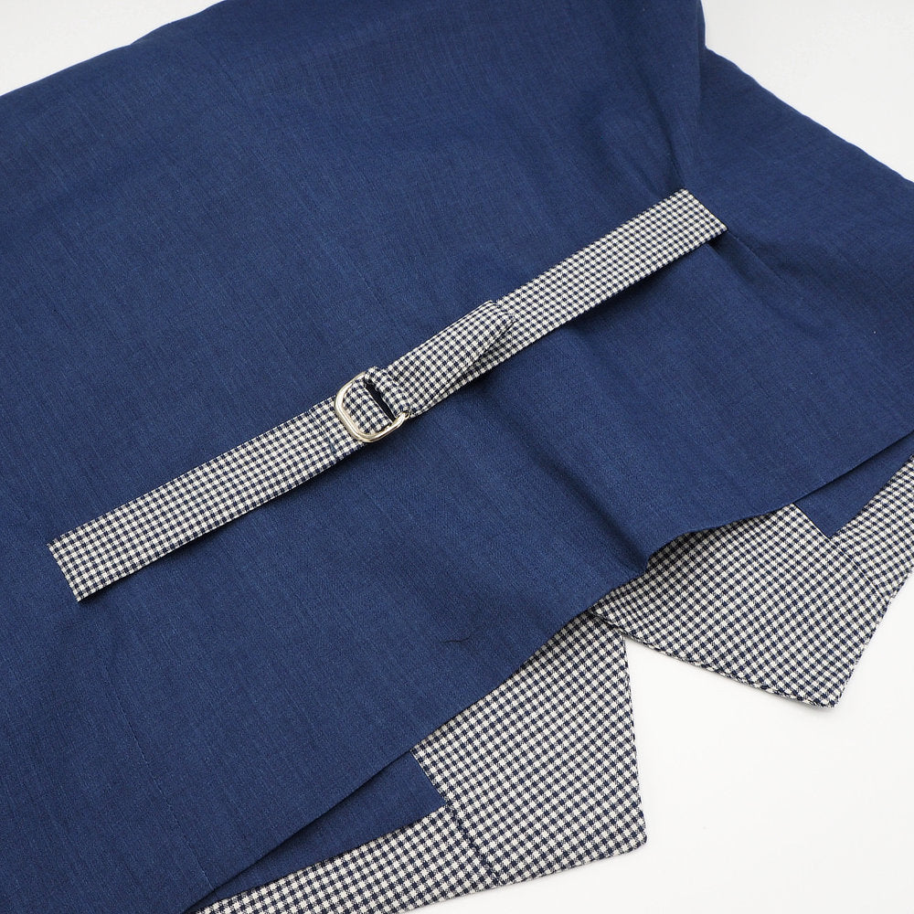 Blue micro-pattern vest