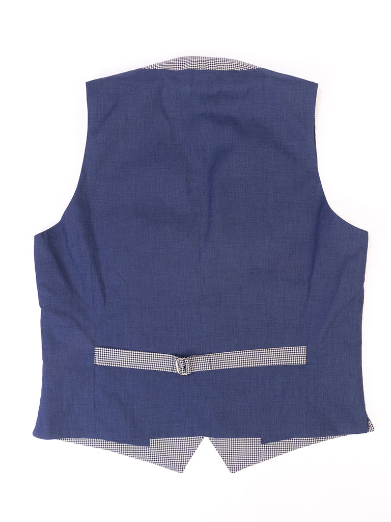 Blue micro-pattern vest